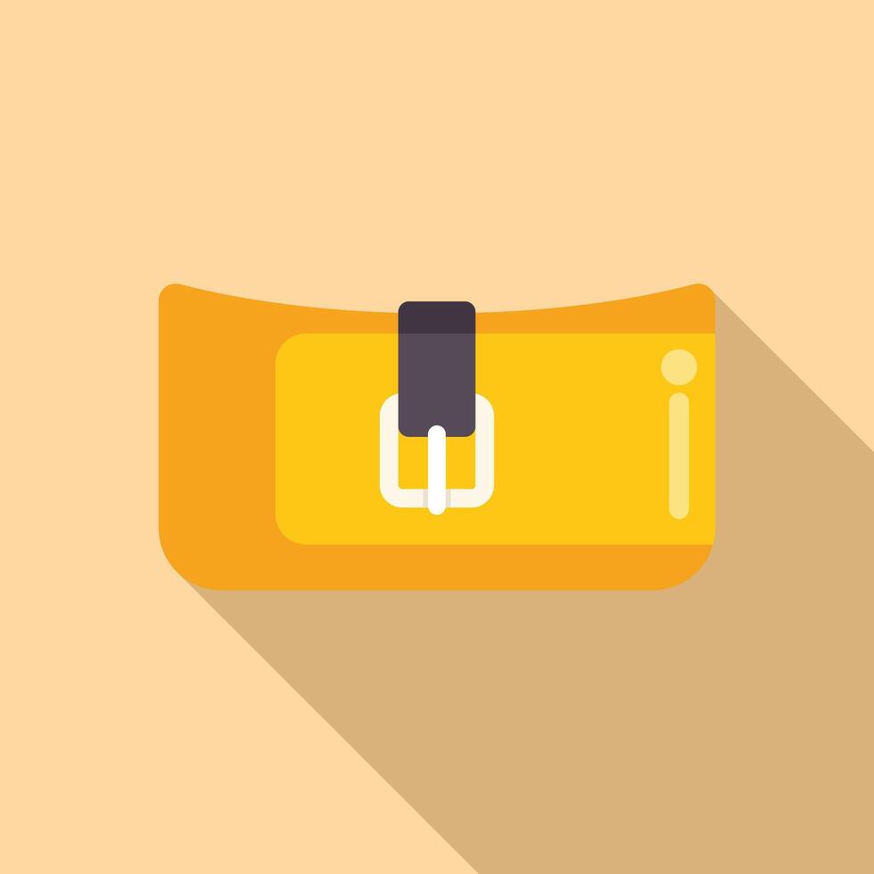 Flat design wallet icon with shadow vector