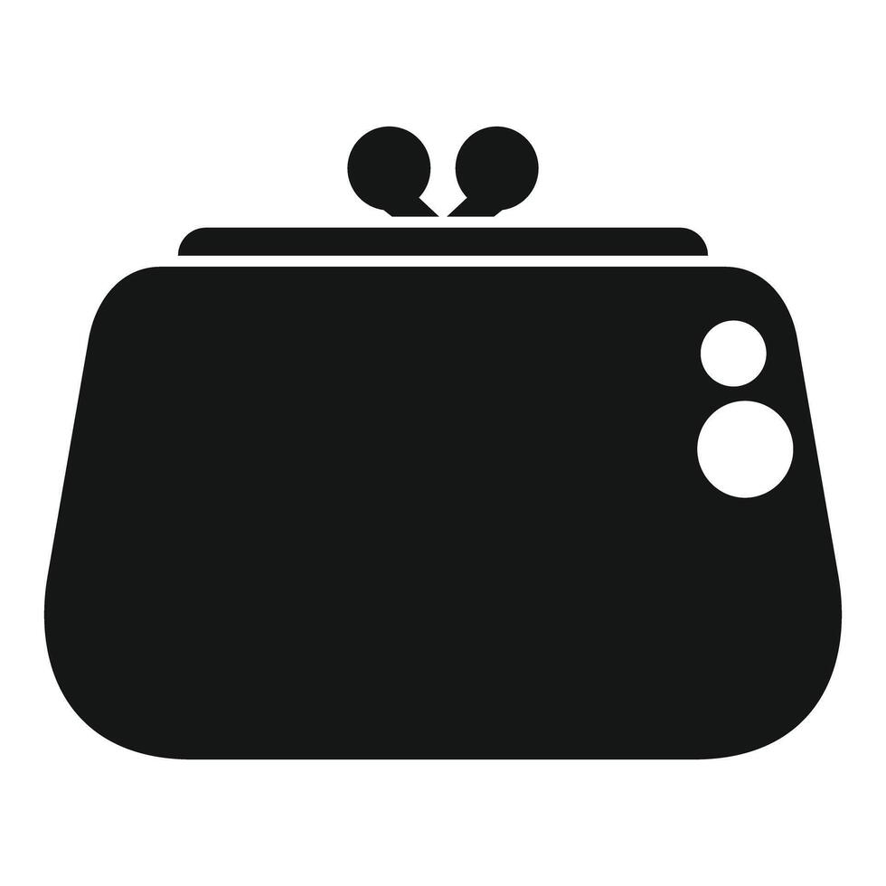 illustration of a black wallet icon vector