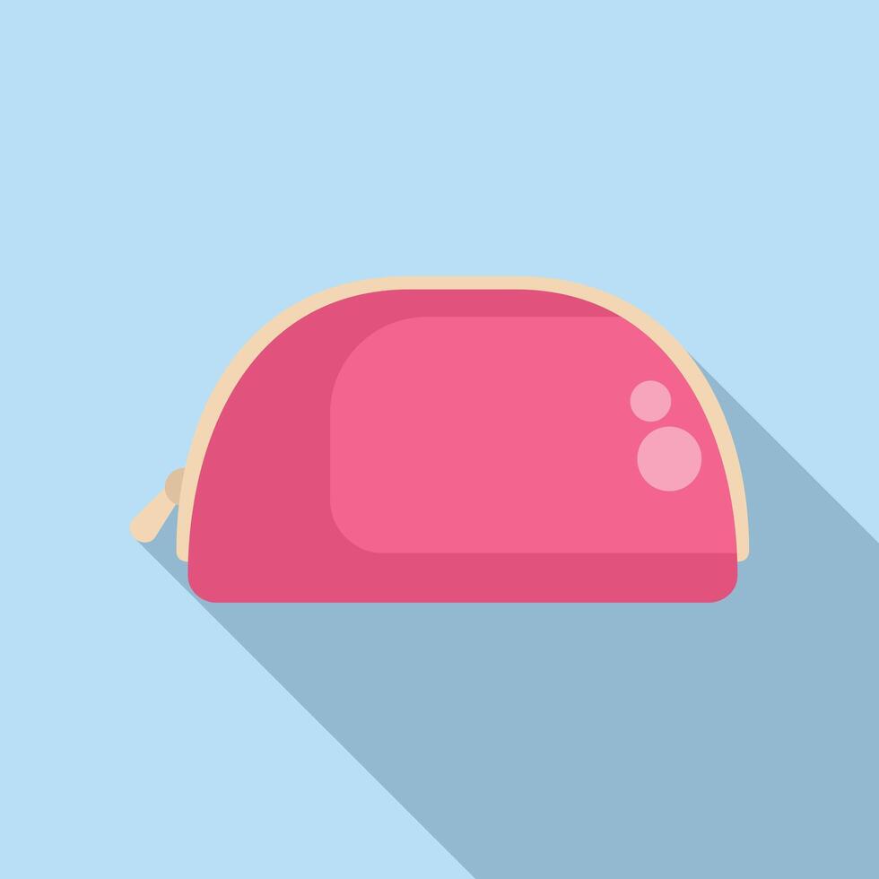 Modern pink toaster on blue background vector