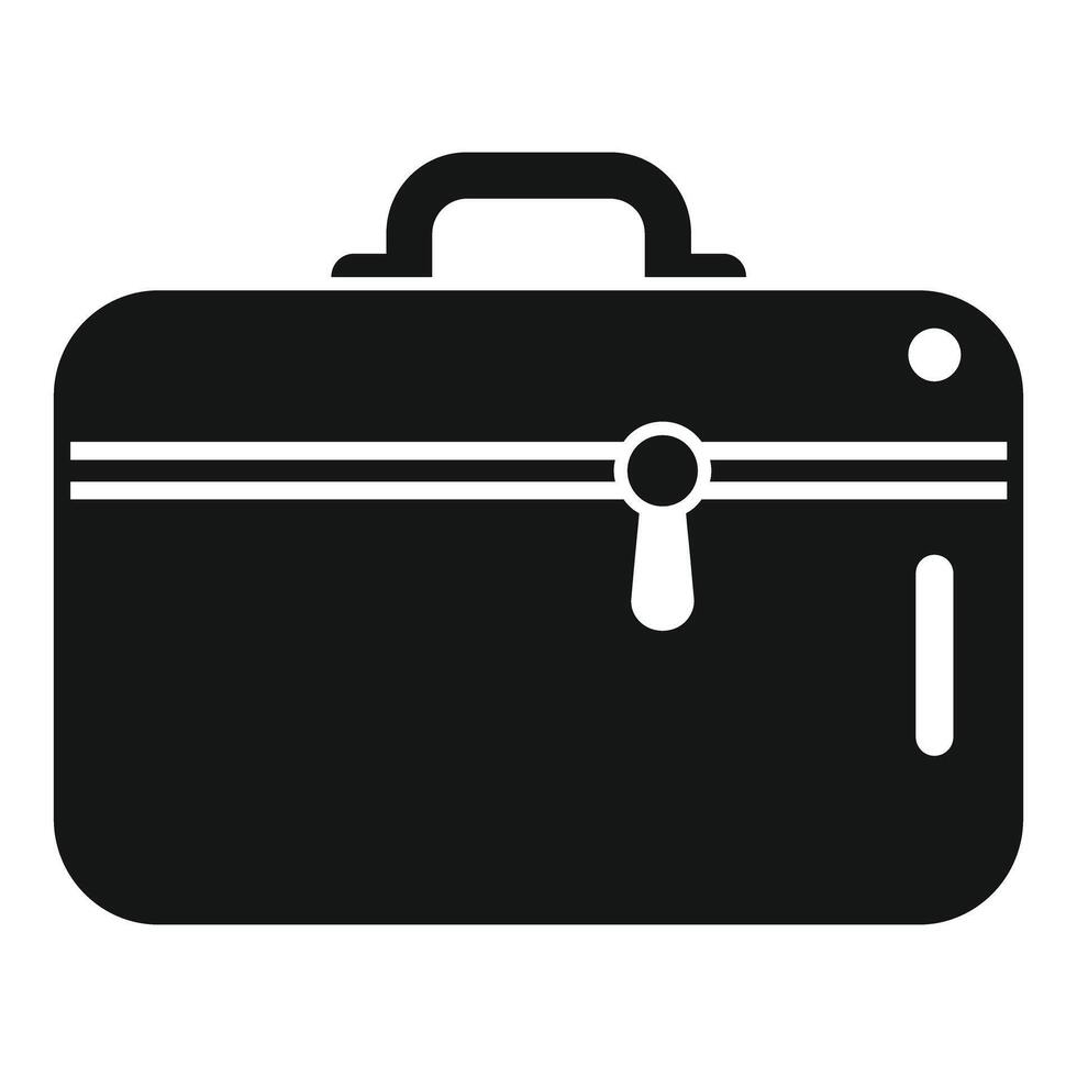 Simple, yet elegant black and white representation of a briefcase icon vector