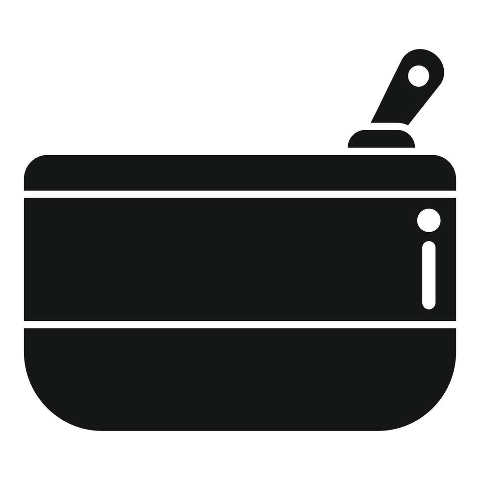 Black and white silhouette of a cooking pot vector