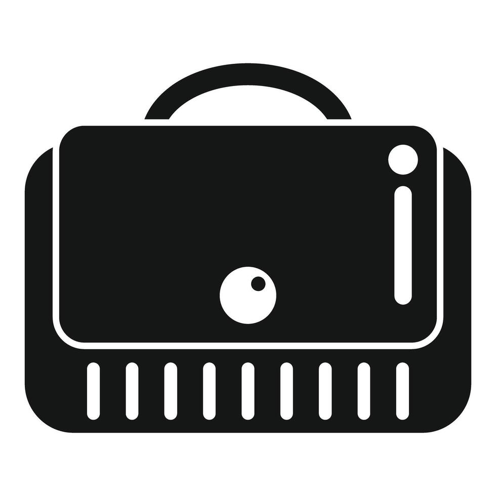 Simple illustration of a black briefcase, suitable for business and travel themes vector