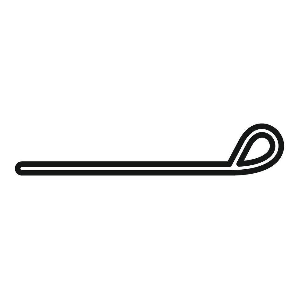 Black and white line art of a bobby pin vector