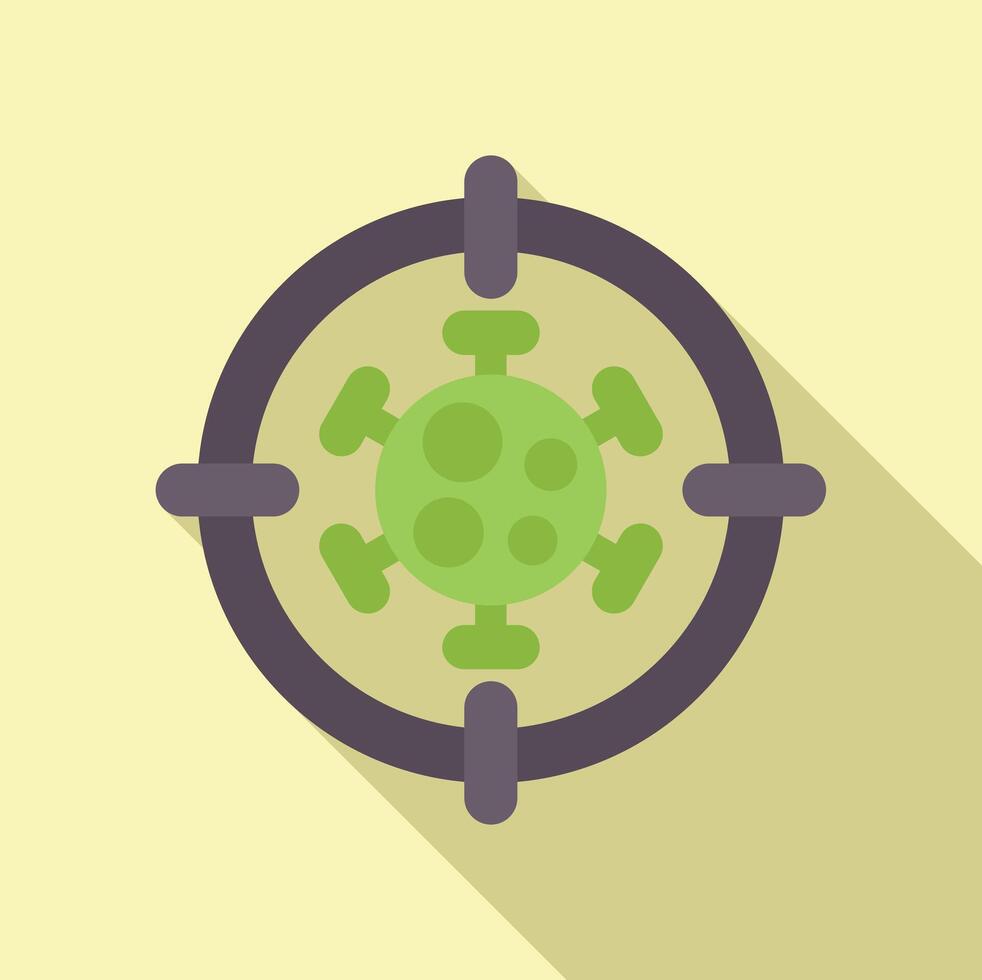 Virus target icon flat design vector