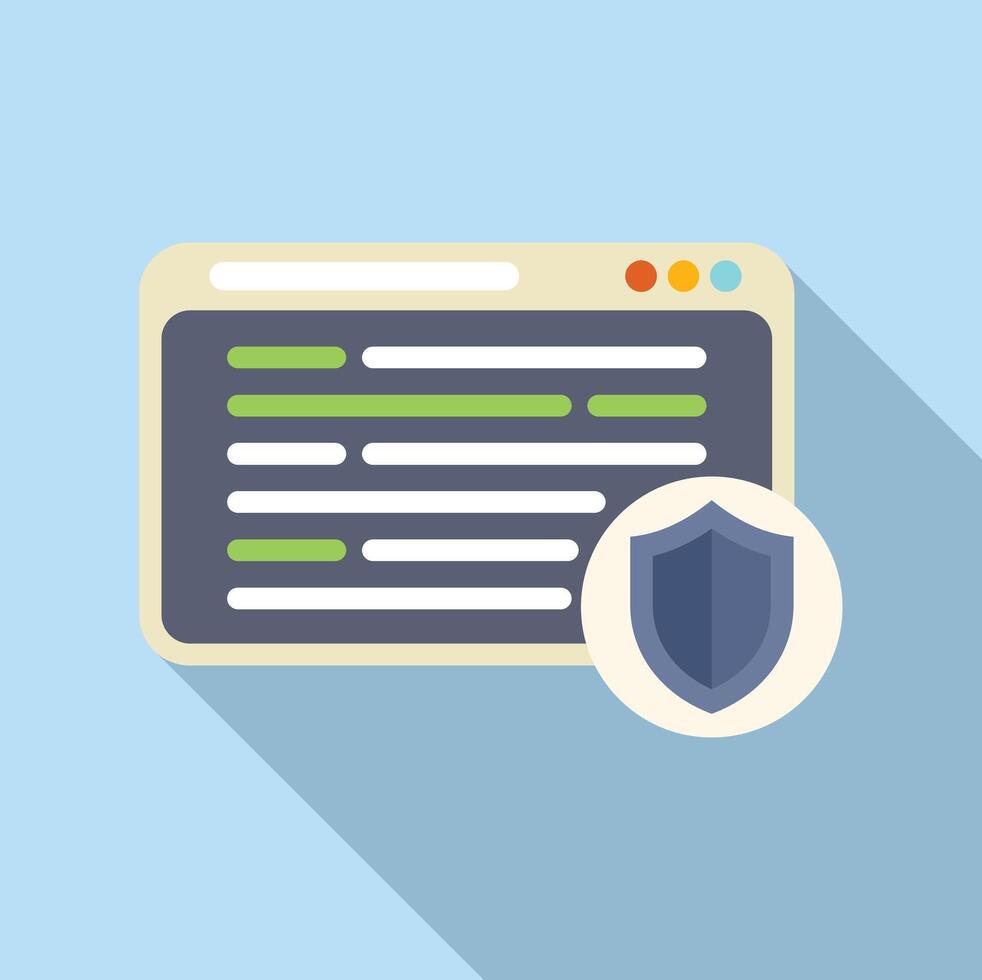 Flat design web security concept icon vector