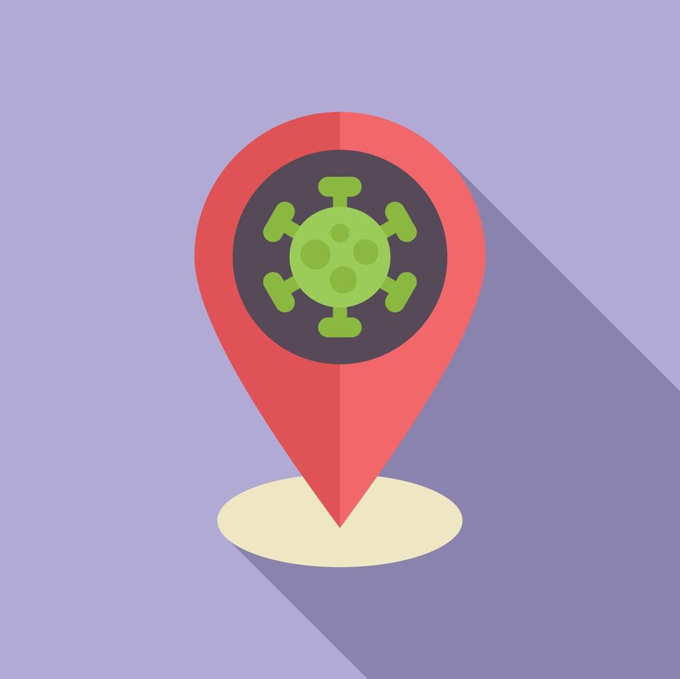 Covid19 hotspot location pin icon vector