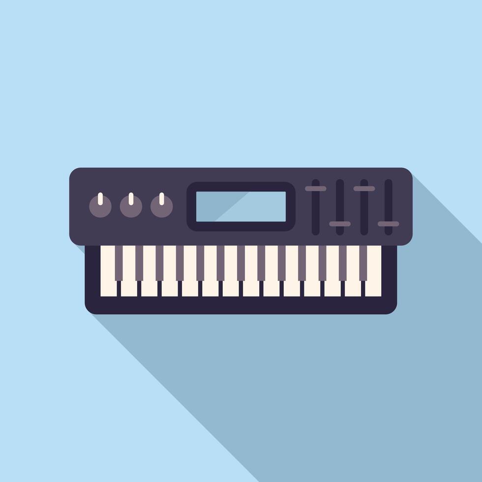 Flat design illustration of electronic keyboard vector
