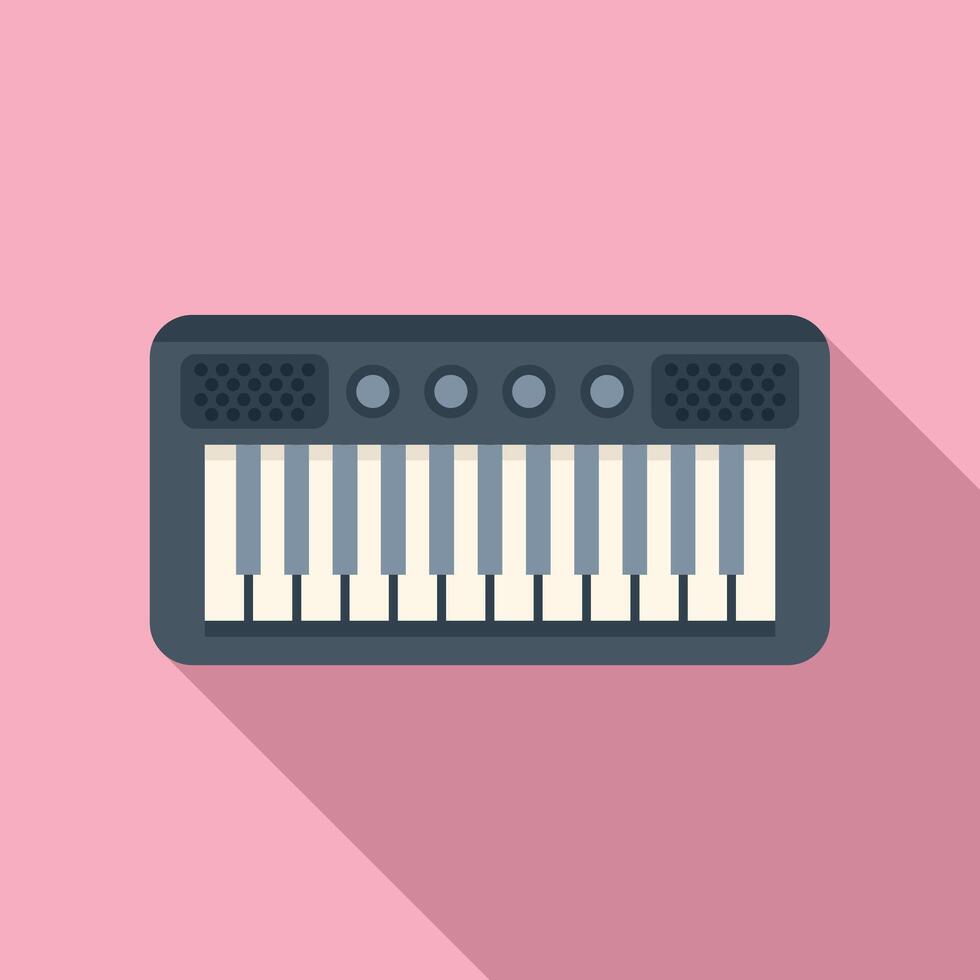 Flat design illustration of electronic keyboard vector