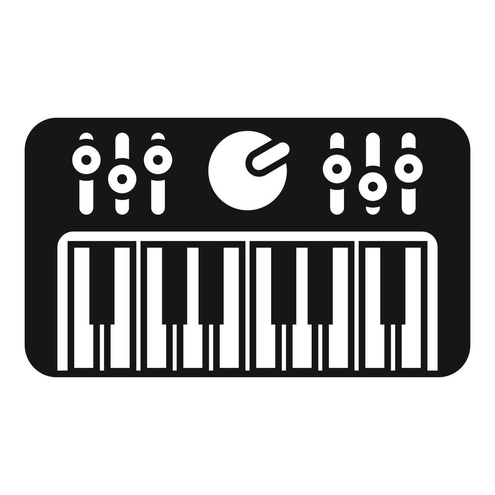 illustration of a midi keyboard controller vector
