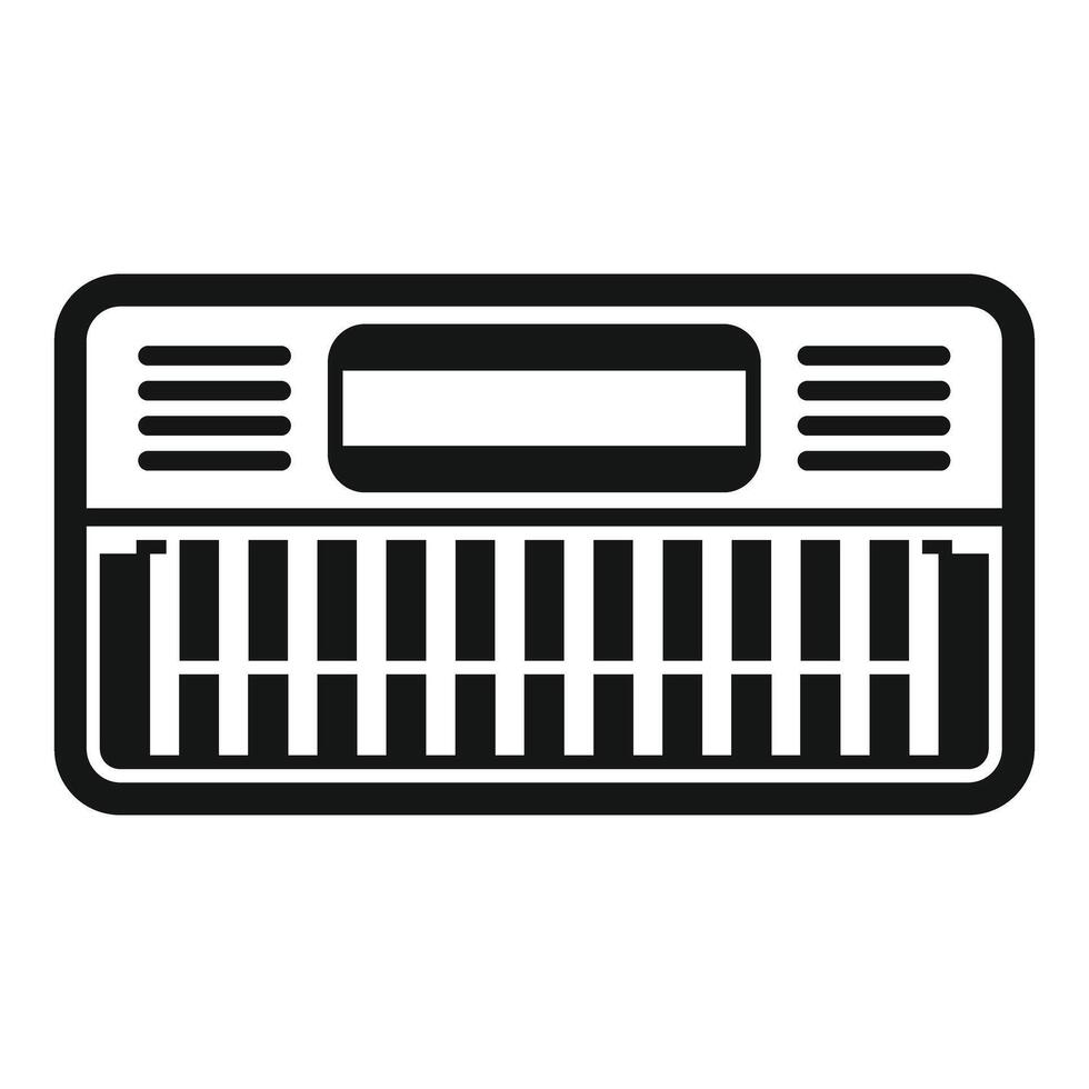Black and white keyboard icon illustration vector