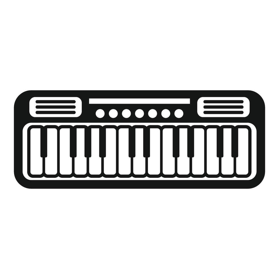 Black and white melodica icon vector