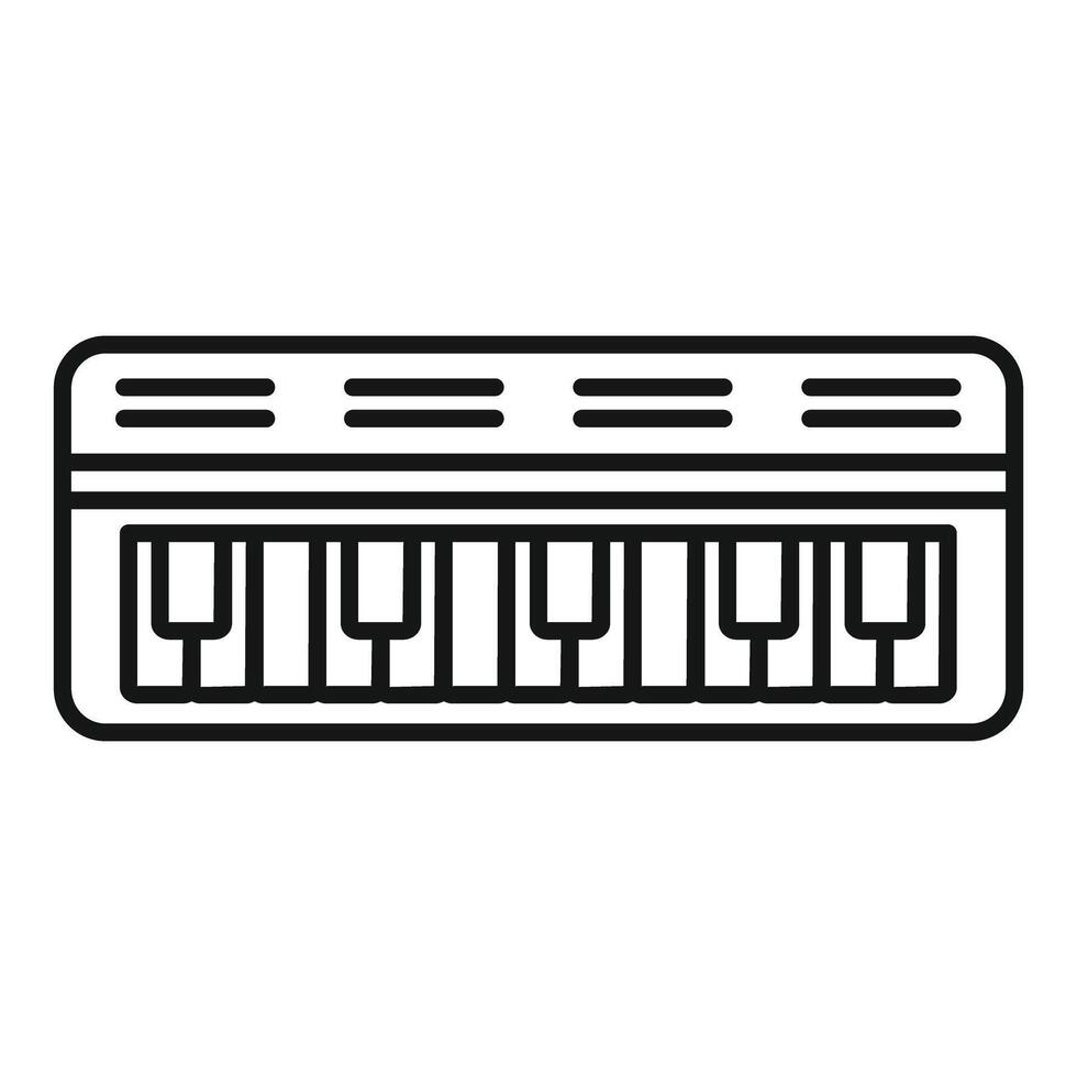 Line art illustration of a keyboard musical instrument vector