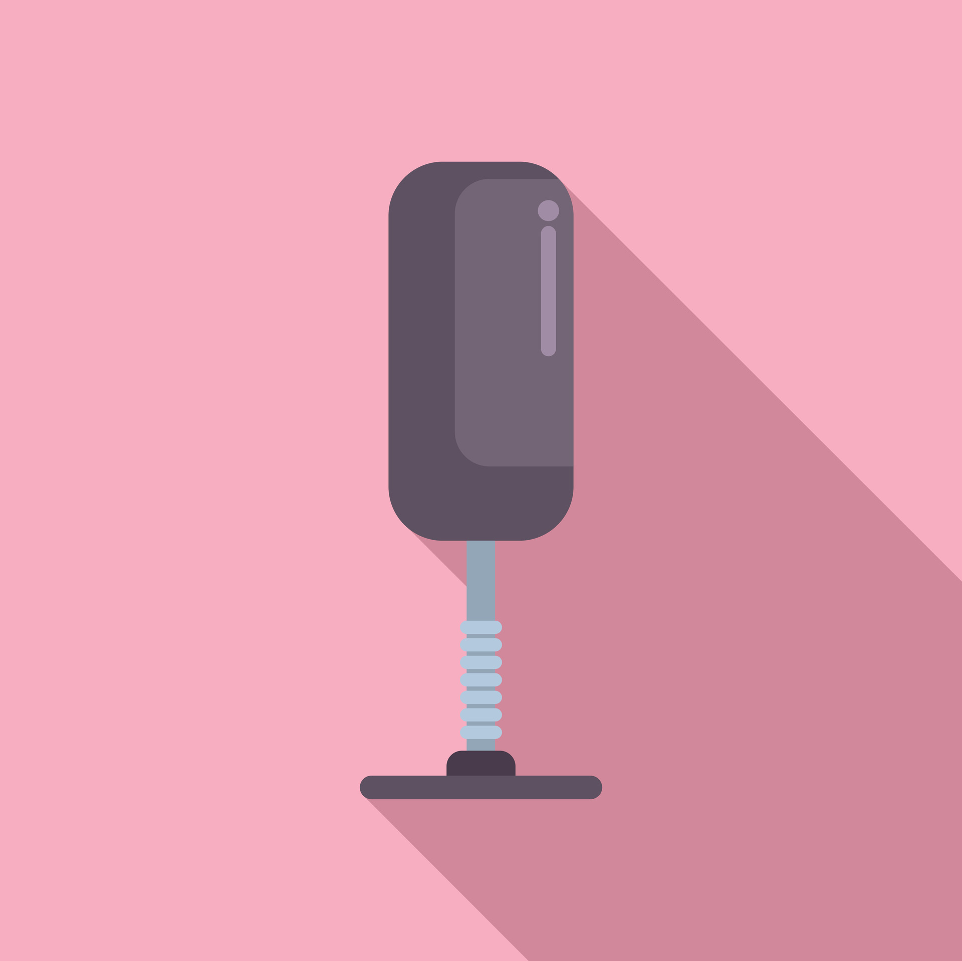 Modern retro microphone on pink background 46039545 Vector Art at Vecteezy