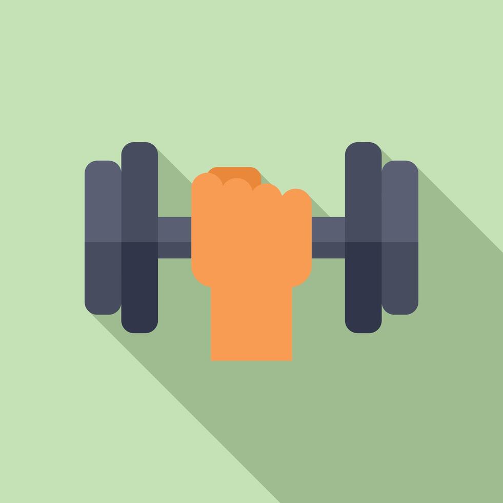 Graphic of a clenched fist grasping a weight for fitness themes vector