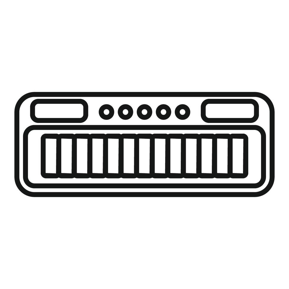 Simplified outline of a midi keyboard controller vector