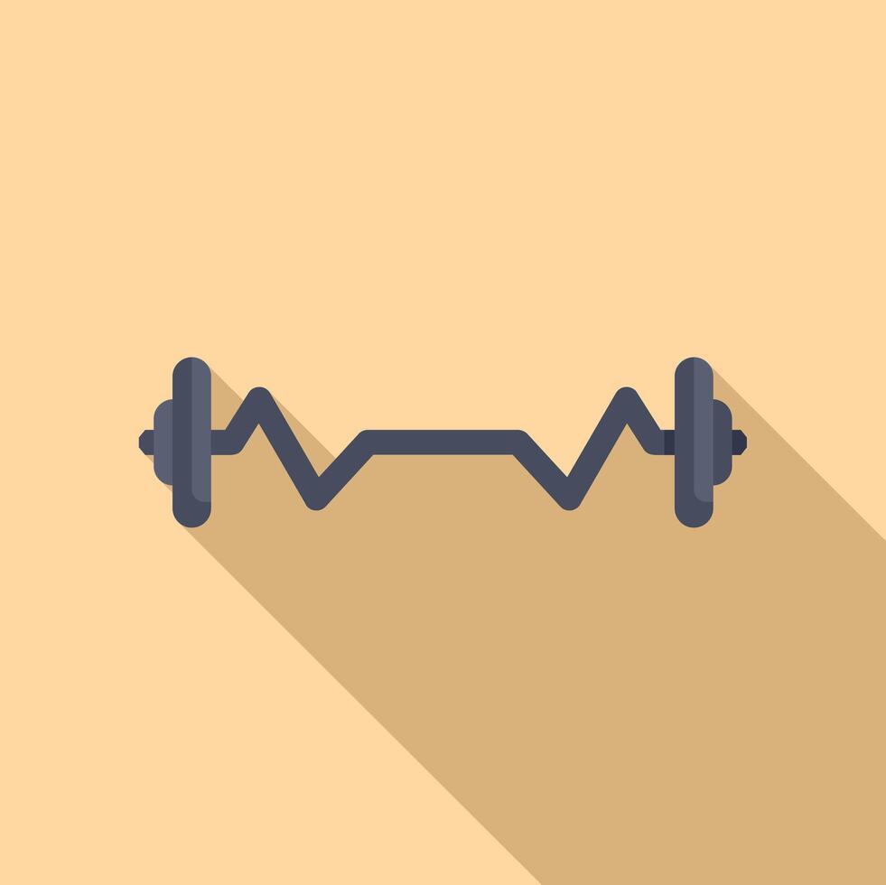 Barbell icon on tan background vector
