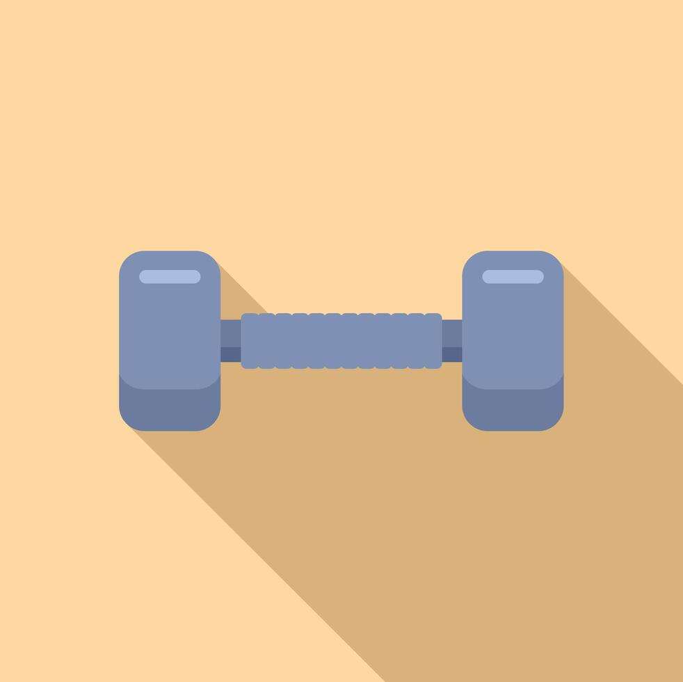 Flat design cartoon dumbbell icon vector