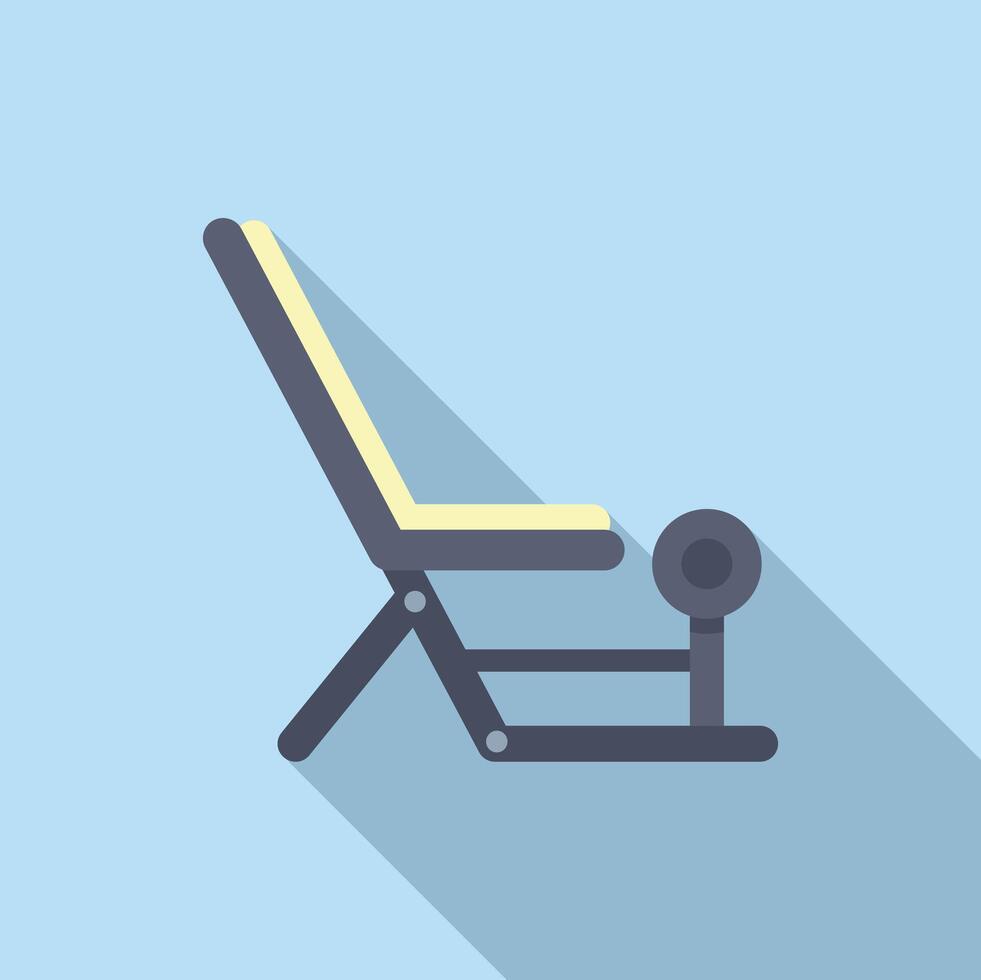 Modern lounge chair icon on blue background vector
