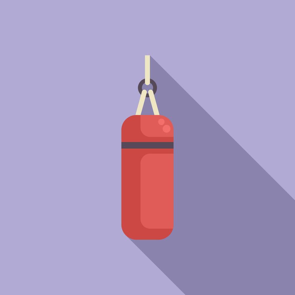 Red fire extinguisher illustration on purple background vector