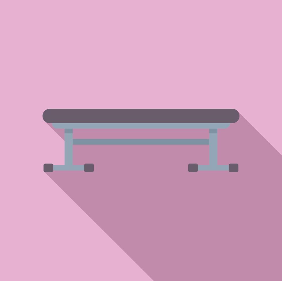 Flat design illustration of a gym bench on pink background 46039571
