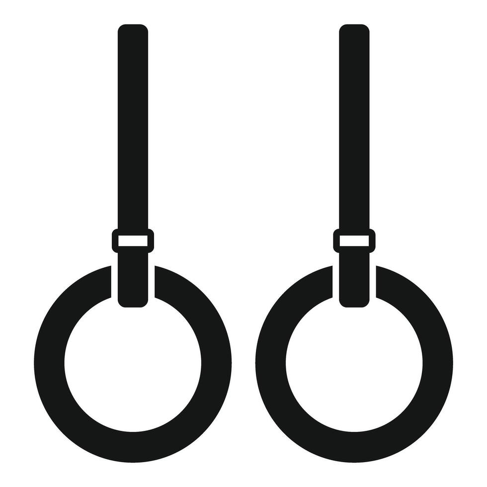 Gymnastic rings icon on white background vector