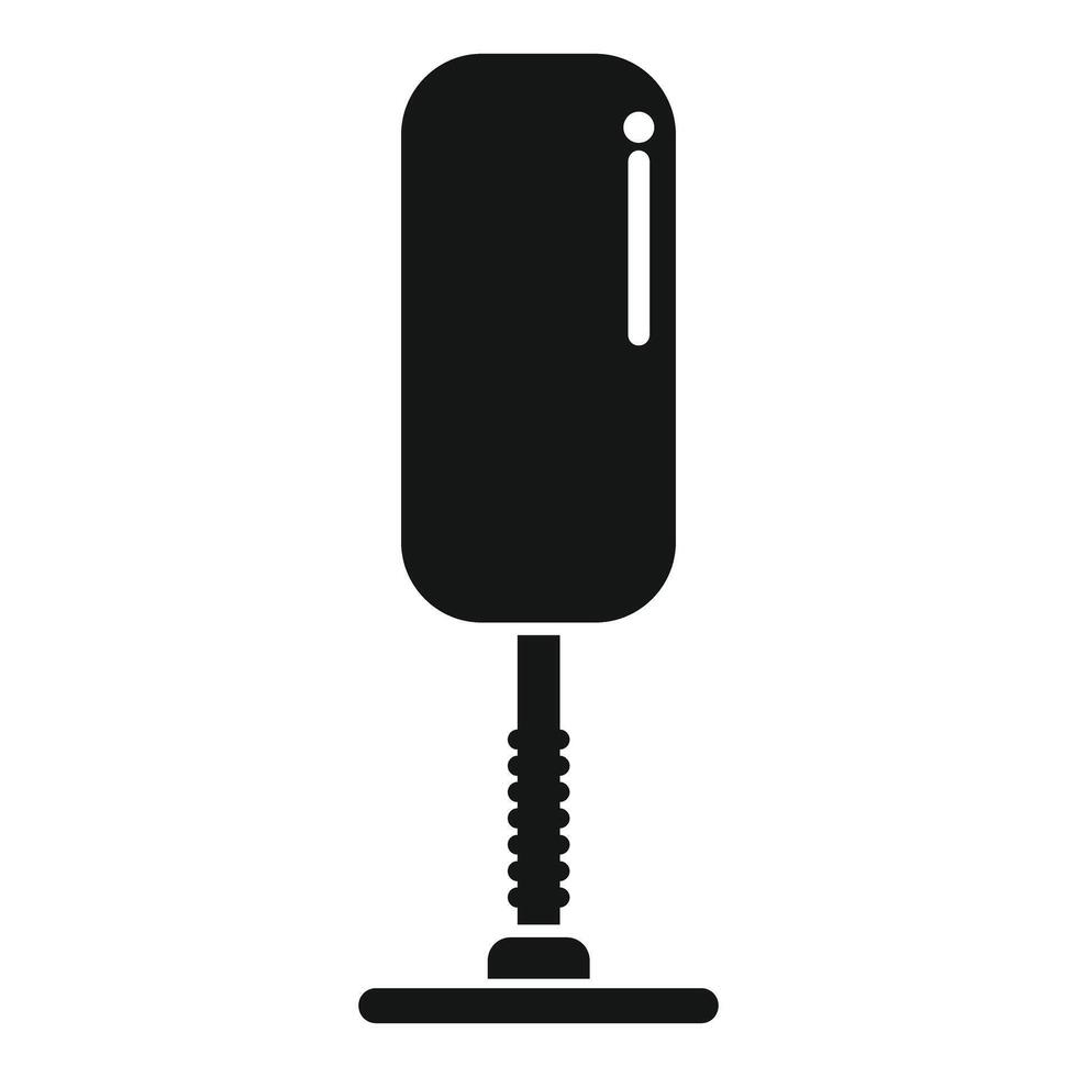 Retro microphone silhouette isolated on white vector