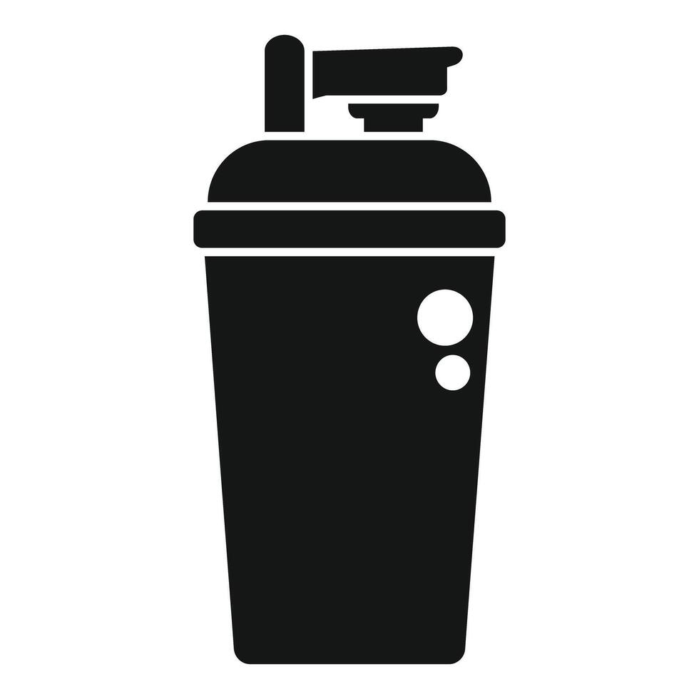 Black silhouette of a portable blender bottle vector