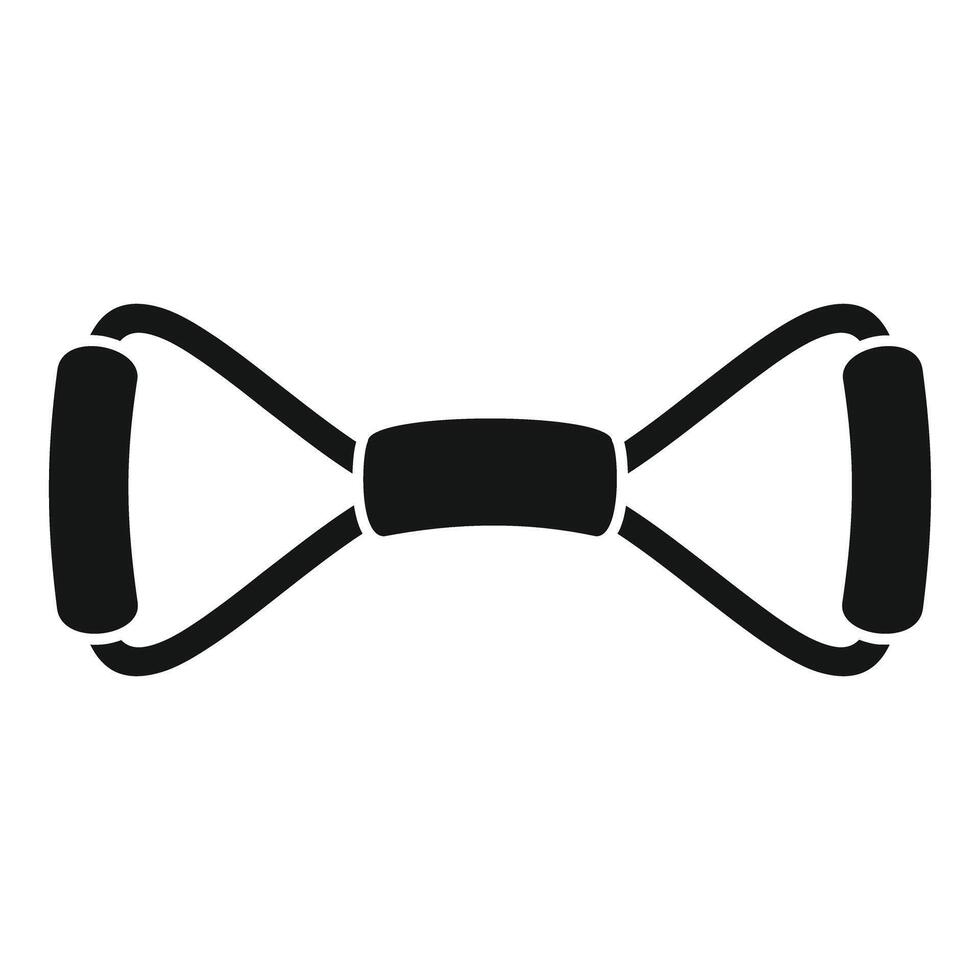 Simple illustration of a classic black bow tie silhouette, ideal for formal event designs vector