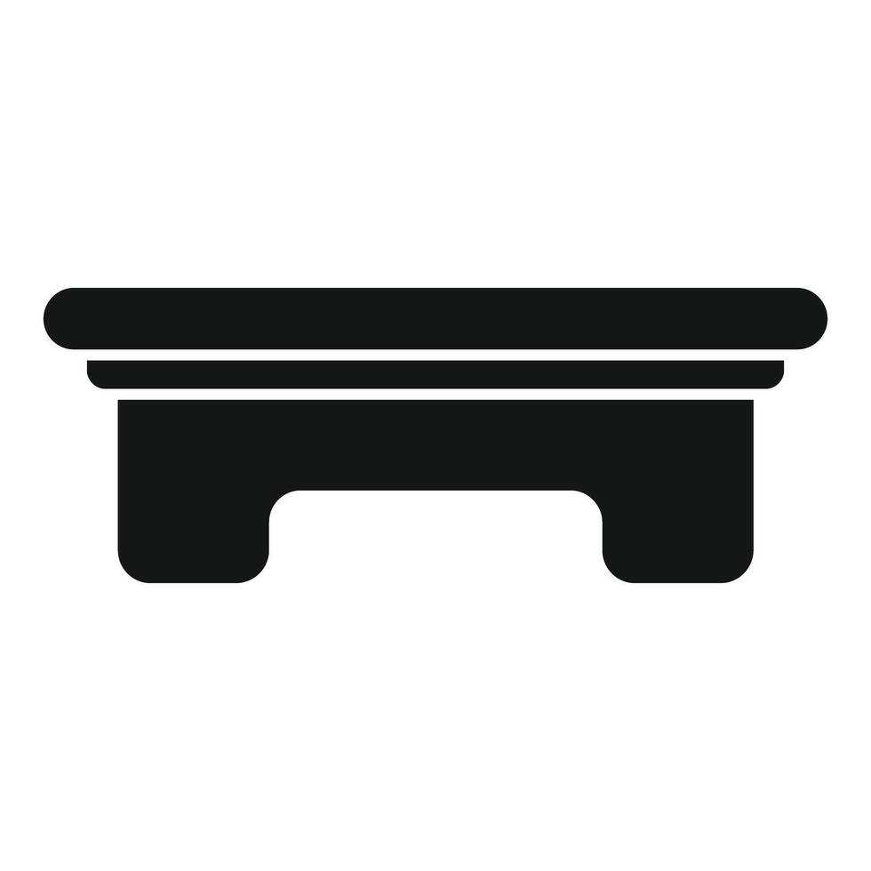 illustration of a black bench icon in a minimalistic style isolated on a white background vector