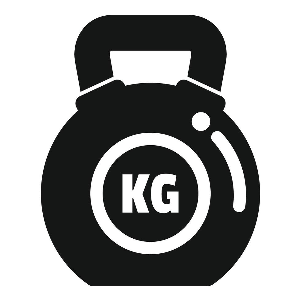 Black silhouette of a kettlebell vector