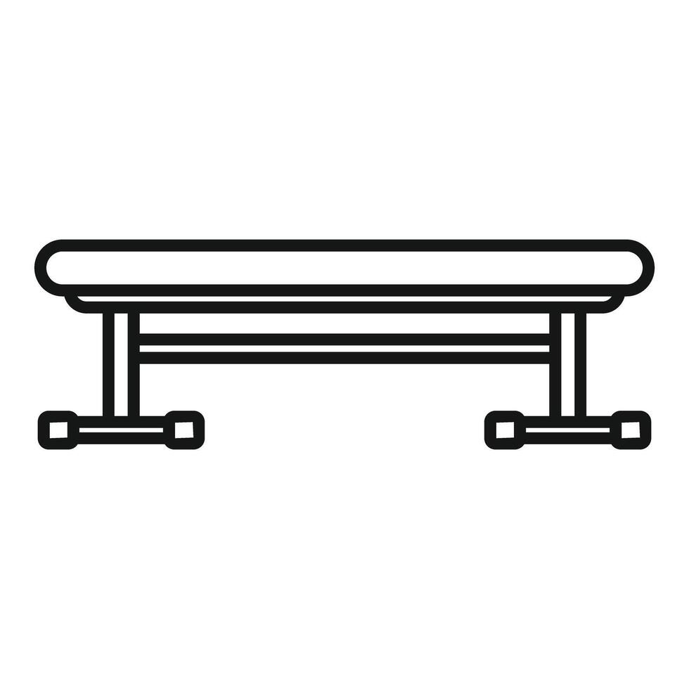 Outline illustration of a gym bench vector