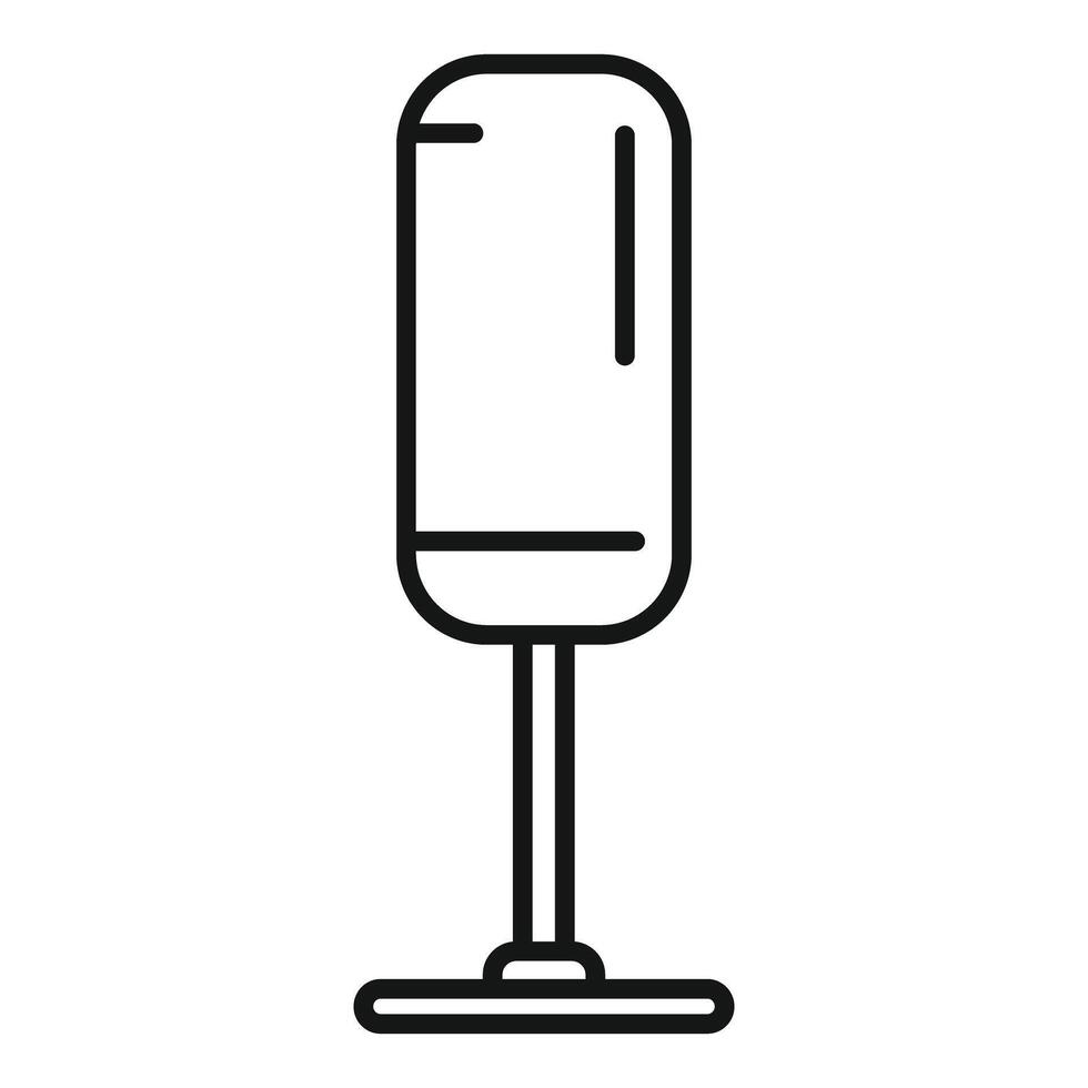 Black and white line illustration of microphone vector