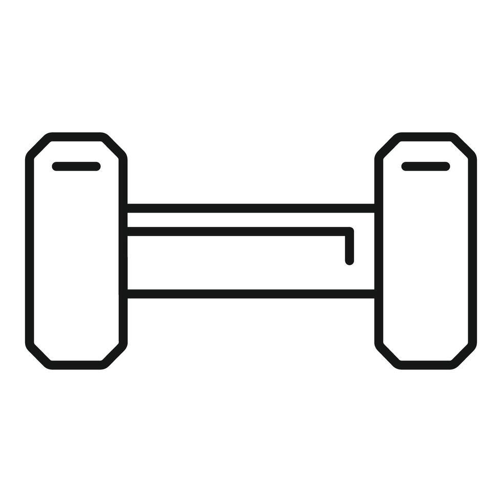 icon of a dumbbell, ideal for fitness and workout themed graphics vector