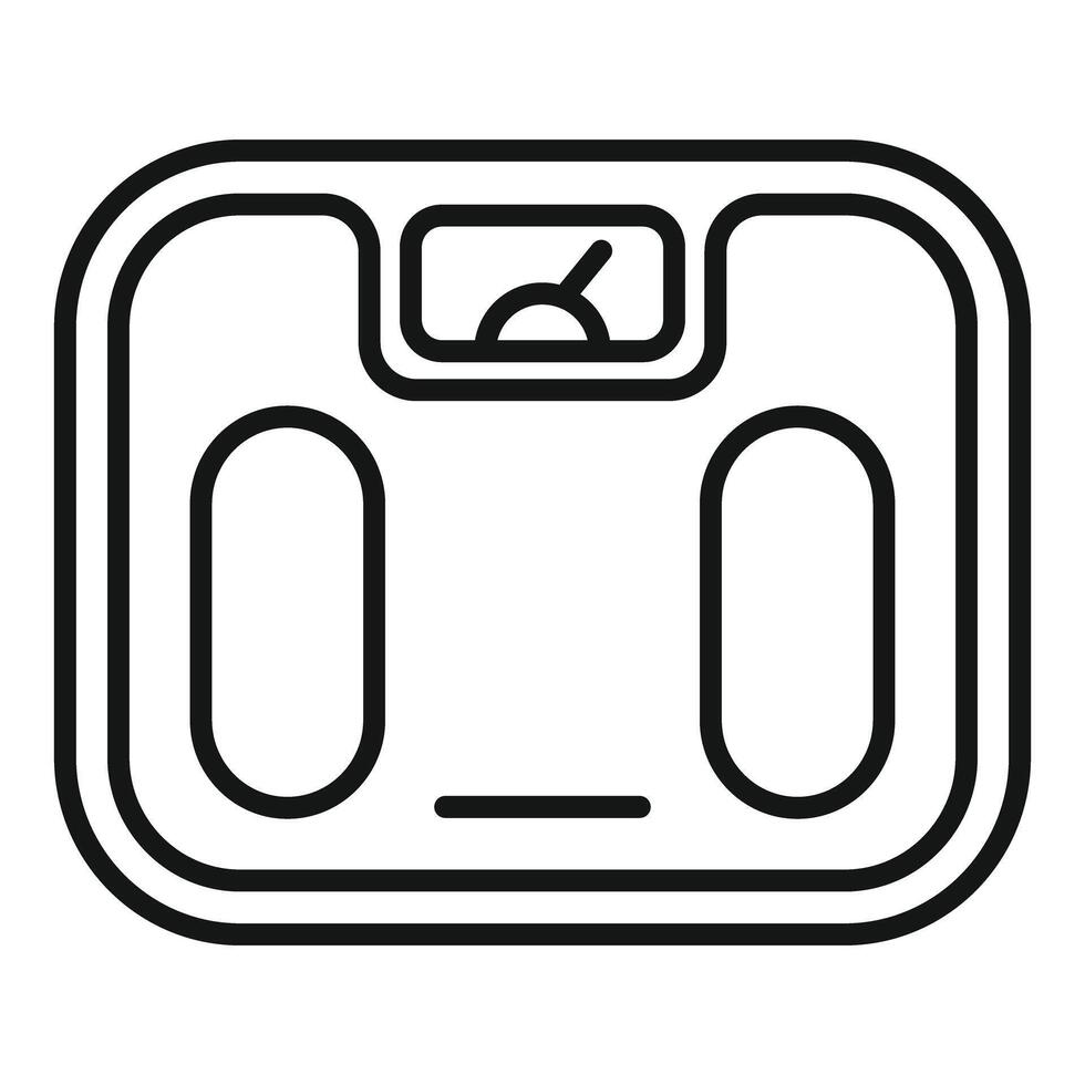 Bathroom scale line art icon vector