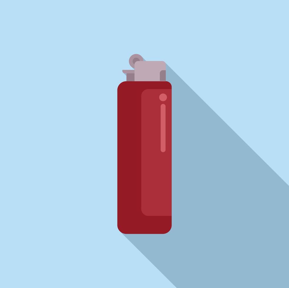 Flat design red water bottle illustration vector