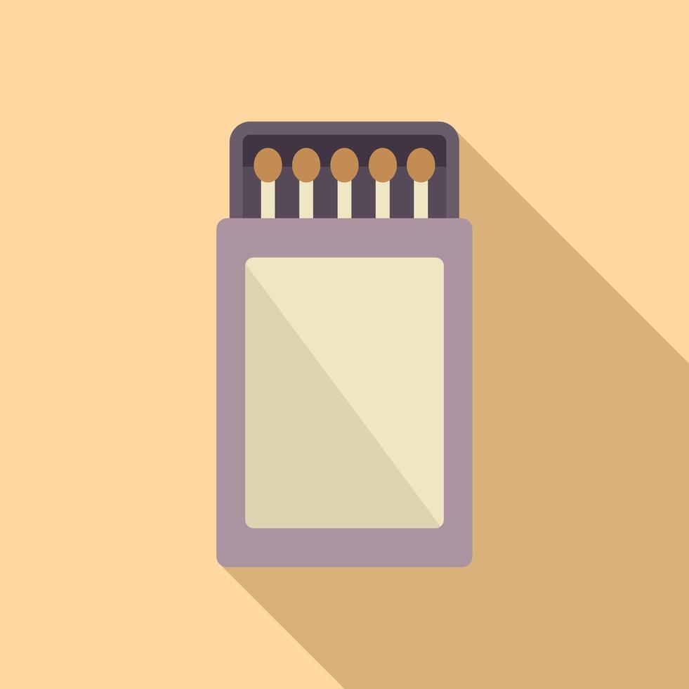 Flat design illustration of a matchbox vector
