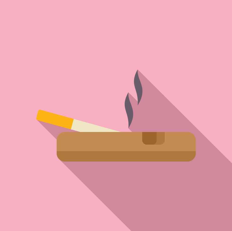 Flat design illustration of a burning matchstick vector