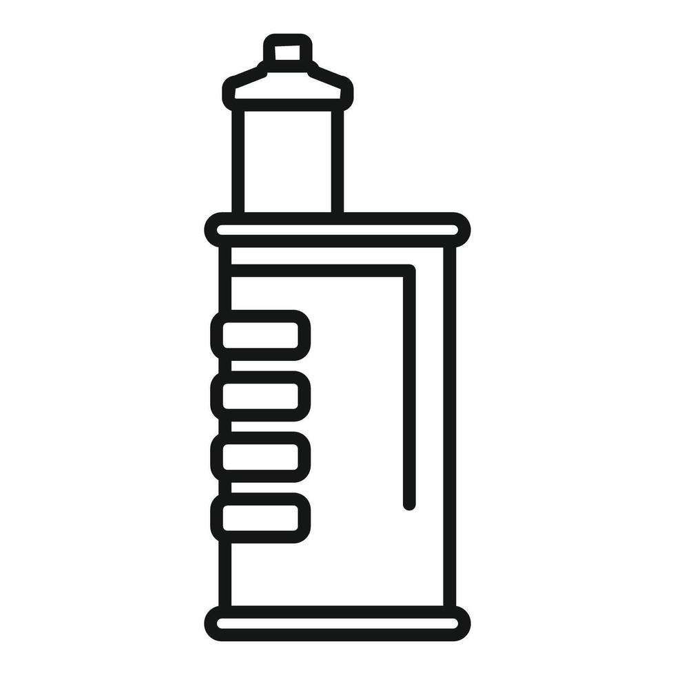 Simple line art of medical syringe vector