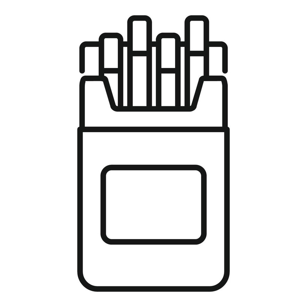 Pack of cigarettes line icon vector