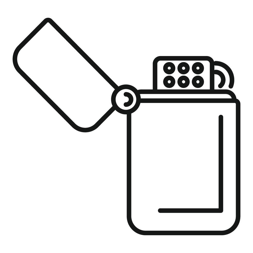 illustration of a flip lighter vector