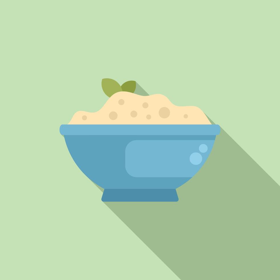 illustration of rice bowl with garnish vector