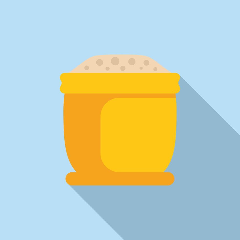 Cartoon mustard pot with lid on blue background vector