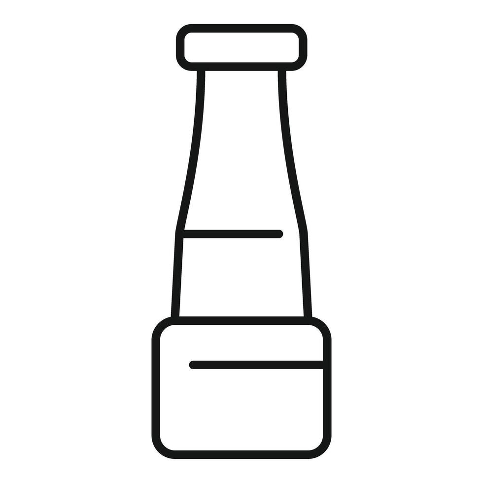Outline illustration of a sauce bottle vector