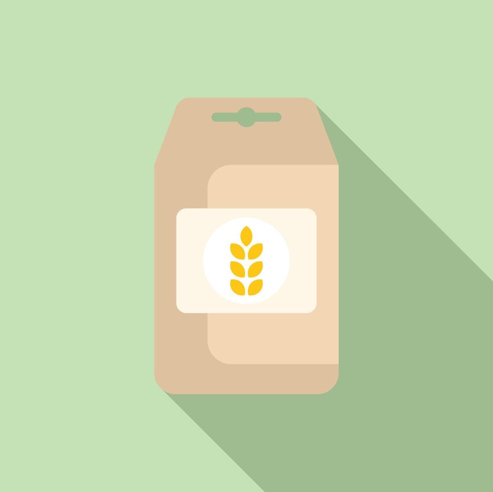 Flat design illustration of plantbased milk carton vector