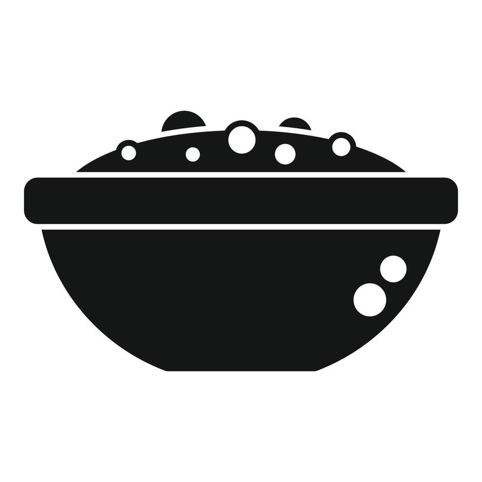 Black silhouette of a rice bowl vector