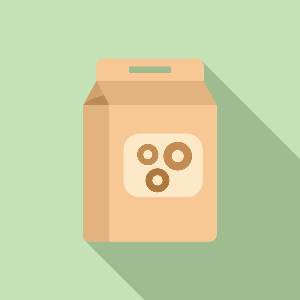 Flat design cardboard packaging box icon vector