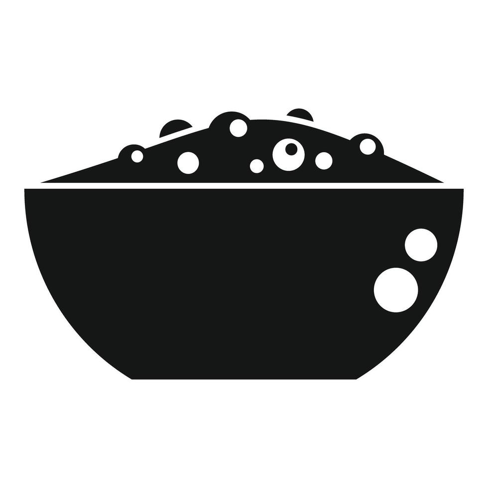Silhouette of a bowl of rice or porridge vector