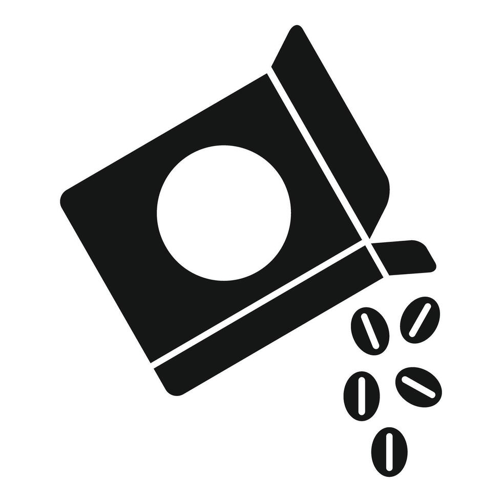 Coffee beans and grinder icon vector