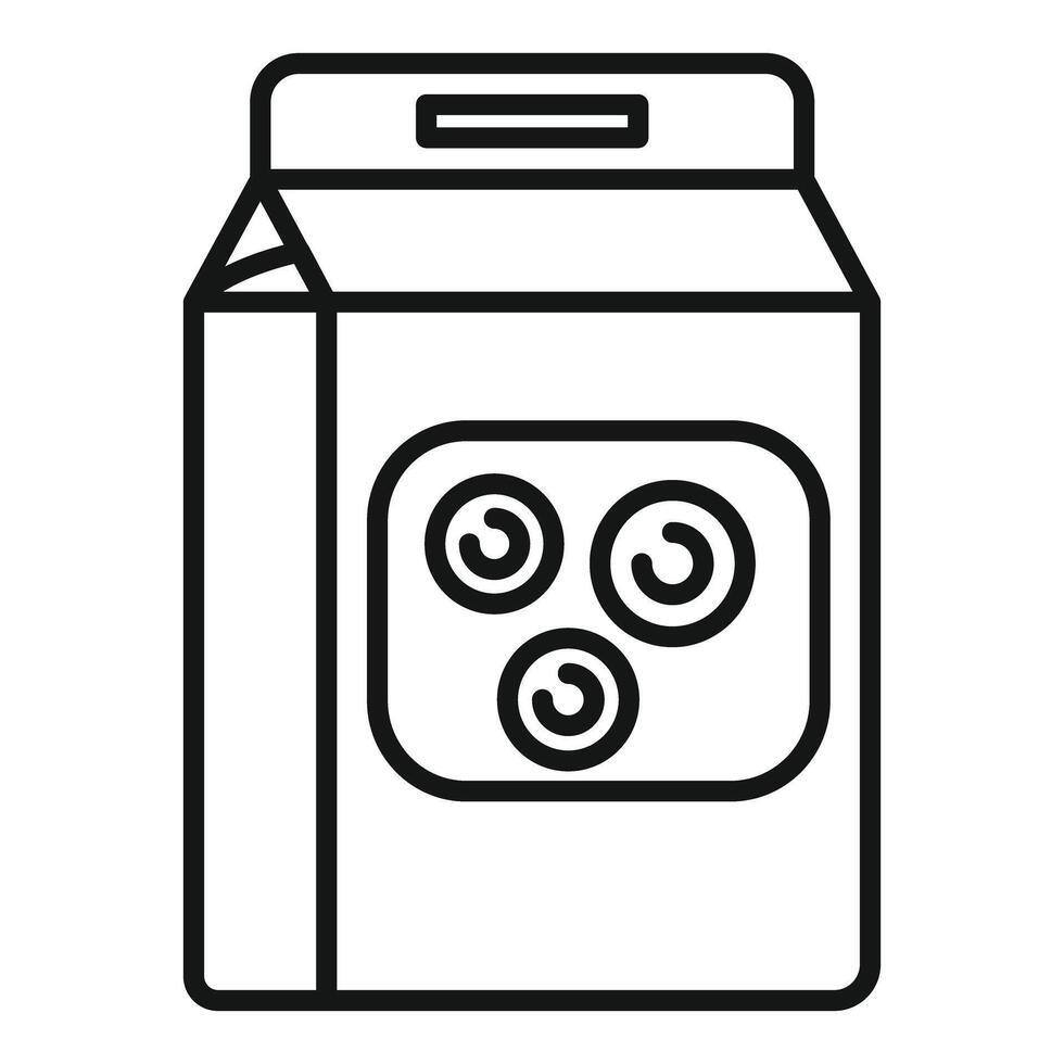 Line art illustration of a milk carton with visible cow spots, ideal for educational and foodrelated designs vector