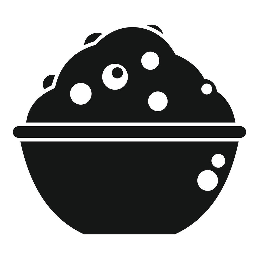 Black silhouette of delicious cupcake vector